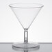 A clear plastic Fineline Tiny Tini with a clear stem.