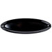 A black oval GET Siciliano platter on a white background.