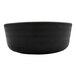 A black bowl with white background.
