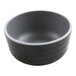 A grey bowl with a white background.