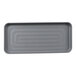 A gray rectangular GET Roca melamine tray.