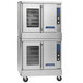 A large Imperial Range commercial convection oven with two open doors.