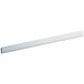 A white metal rectangular tag strip with a long handle.