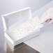 5 3/8" x 2 5/8" 3-Ply Glassine 1/2 lb. White Candy Box Pad with Gold Floral Pattern   - 250/Case Main Thumbnail 1