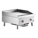 A Cooking Performance Group stainless steel electric countertop griddle with two burners.