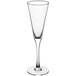 An Acopa Select Trumpet Flute glass with a thin rim and long stem.