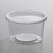 Choice 16 oz. Microwavable Contact Translucent Round Deli Container and Lid Combo Pack - 250/Case