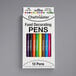 A box of Chefmaster food decorating pens with colorful tips.