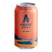A close up of an orange Athletic Brewing Co. Free Wave Non-Alcoholic Hazy IPA beer can with a logo.