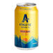 A yellow Athletic Brewing Co. Upside Dawn non-alcoholic beer can with blue text.