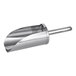 A silver stainless steel Choice flour and breading scoop with a handle.