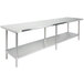 Regency 30" x 96" 16-Gauge 304 Stainless Steel Commercial Work Table with Undershelf Main Thumbnail 3