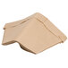 A folded brown paper bag on a white background.