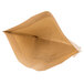 A box of 7 brown paper triangular-shaped Hoover vacuum bags.