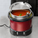 Vollrath 74110140 Mirage 11 Qt. Red Induction Rethermalizer - 120V, 800W Main Thumbnail 1