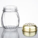 6 oz. Glass Shaker with Perforated Gold Top - 3/Pack Main Thumbnail 3