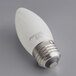 A TCP dimmable LED frosted filament light bulb with a round E26 base and silver cap.