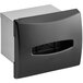 A black and grey Dixie Ultra in-counter napkin dispenser with a window in the front.