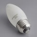 A TCP dimmable LED filament light bulb with a silver E26 base and round frosted glass.