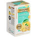 A box of Twinings Probiotics Lemon & Ginger Herbal Tea Bags with a lemon on it.
