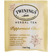 A package of Twinings Peppermint Cheer Herbal Tea Bags on a white background.