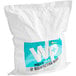 A white plastic bag with a blue and white label containing WipesPlus surface disinfecting wipes.