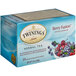 A blue box of Twinings Berry Fusion Herbal Tea Bags.