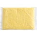 A yellow rectangular bag of Papetti's Fully Cooked Buttery Scrambled Eggs on a white background.