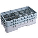 Cambro 10HS434151 Soft Gray Camrack 10 Compartment 5 1/4" Half Size Glass Rack Main Thumbnail 2