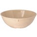 A tan Carlisle Dallas Ware nappie bowl.