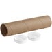 A long brown Lavex mailing tube with white caps.