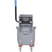 Lavex Janitorial 35 Qt. Gray Mop Bucket & Side Press Wringer Combo Main Thumbnail 5