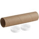 A long brown Lavex mailing tube with white caps.