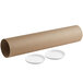 A long cardboard Lavex mailing tube with a white lid.
