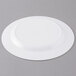 An Arcoroc white glass dinner plate with a circular rim.