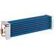 An Avantco evaporator coil with blue and silver stripes.