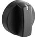 A black plastic knob with a white dot.