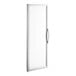 A white rectangular Avantco glass door with a silver handle.