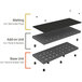 SPC Industrial Add-A-Level anti-fatigue work platform matting diagram.