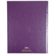 A purple book with a gold border and gold text on the cover.