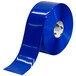 A roll of Mighty Line blue safety tape.