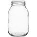 A clear glass jar with a lid.
