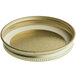 A 63/400 gold metal lid with a white plastisol liner and white band.