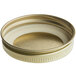 A 48/400 gold metal lid with a white plastisol liner.