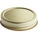 A 70/450 gold metal lid with a ring on top.