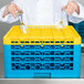 Carlisle RG36-4C411 OptiClean 36 Compartment Yellow Color-Coded Glass Rack with 4 Extenders Main Thumbnail 1
