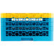 Carlisle RG36-4C411 OptiClean 36 Compartment Yellow Color-Coded Glass Rack with 4 Extenders Main Thumbnail 4