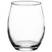 An Acopa clear stemless wine glass.