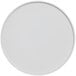 An American Metalcraft Unity 9" mocha melamine plate with a white circle and white border.