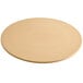 An American Metalcraft round beige ceramic pizza stone on a white background.